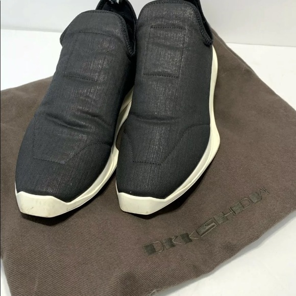 RICK OWENS DRKSHDW BLACK SLIP ON SNEAKERS, 37,$715
